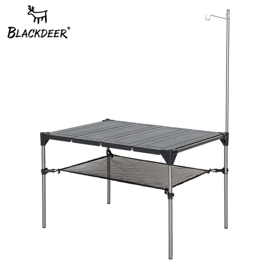 BLACKDEER Outdoor Camping Desk Aluminum Alloy Folding Table Portable Picnic Fishing Beer Table Lightweight Rain-Proof Detachable