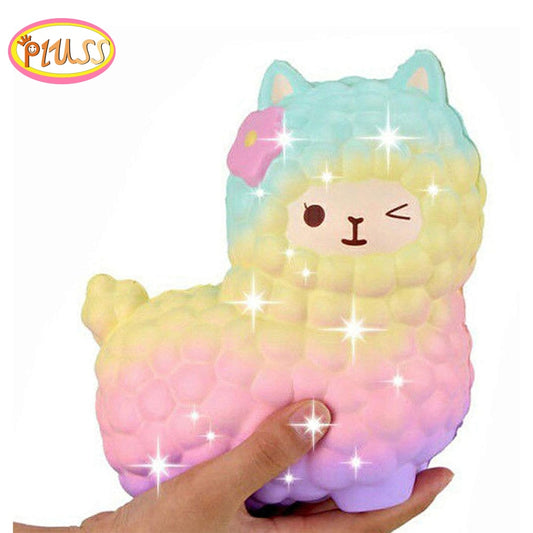 jumbo sheep alpaca squishy cute galaxy slow rising animal squishy squish wholesale exquisite kids gift